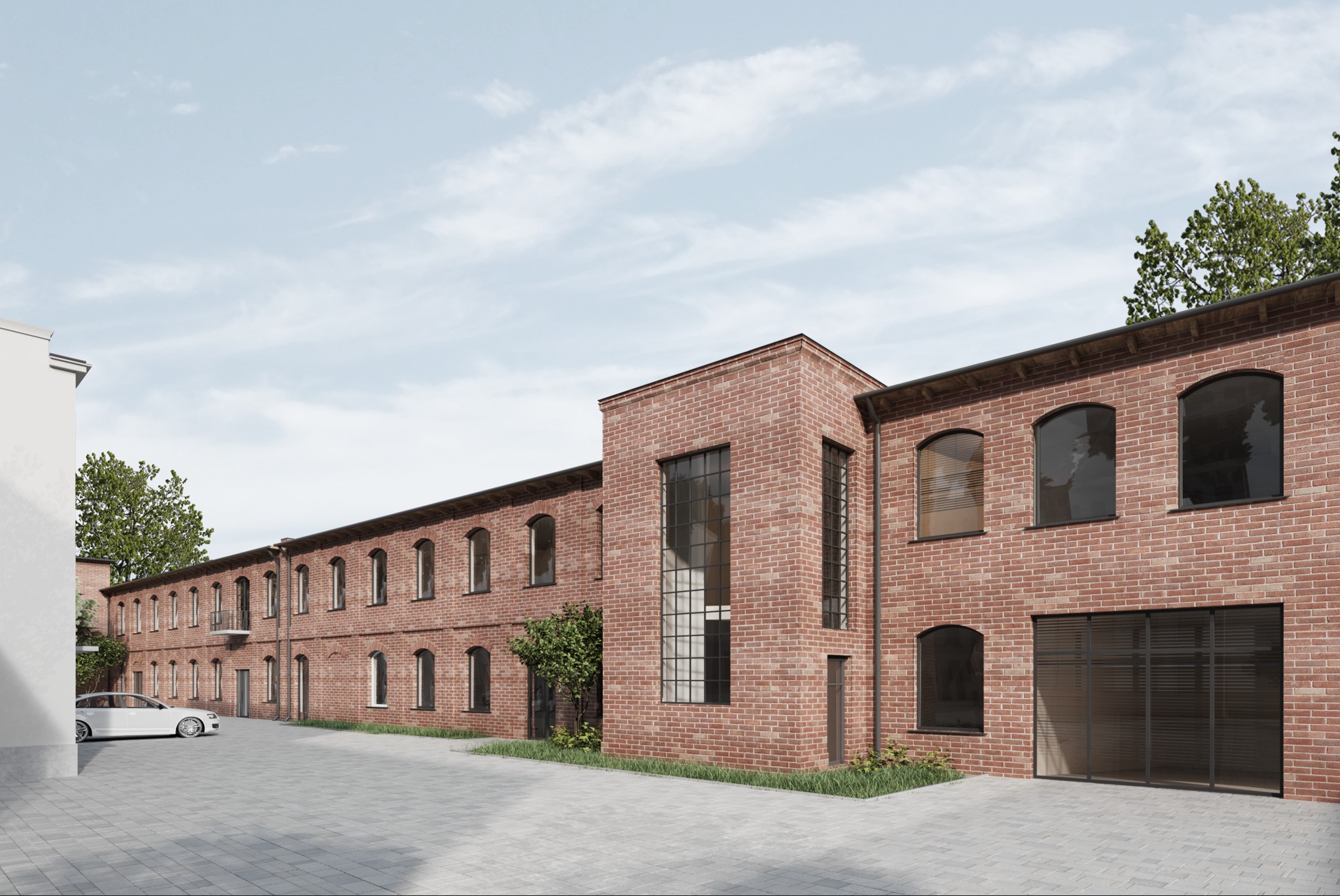 TWO  BUILDING BRICK TENEMENT HOUSE  AND  MANUFACTURE BIULDING  3D model_2