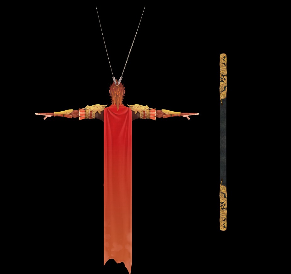 Sun Wukong Low-poly 3D model_10