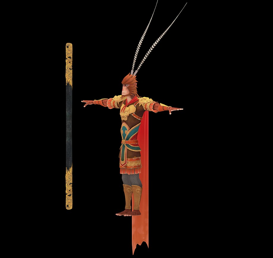 Sun Wukong Low-poly 3D model_9