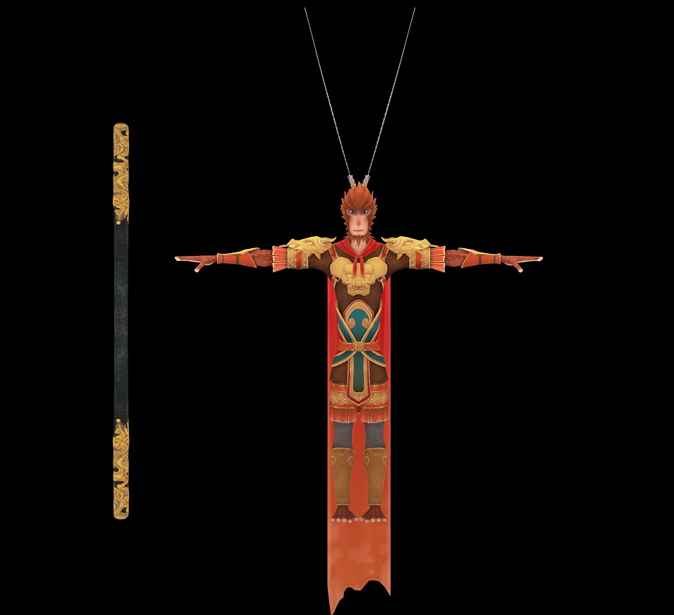 Sun Wukong Low-poly 3D model_8