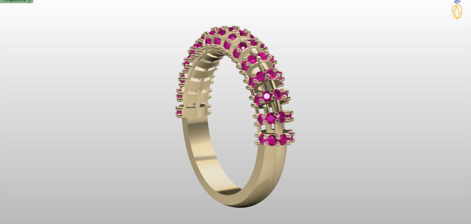 round italian ring  3D print model_4