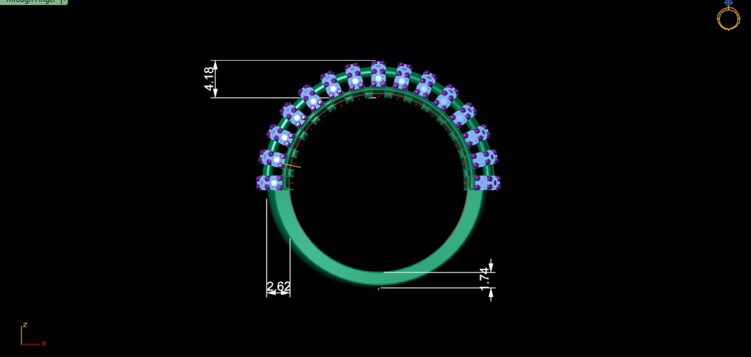 round italian ring  3D print model_5