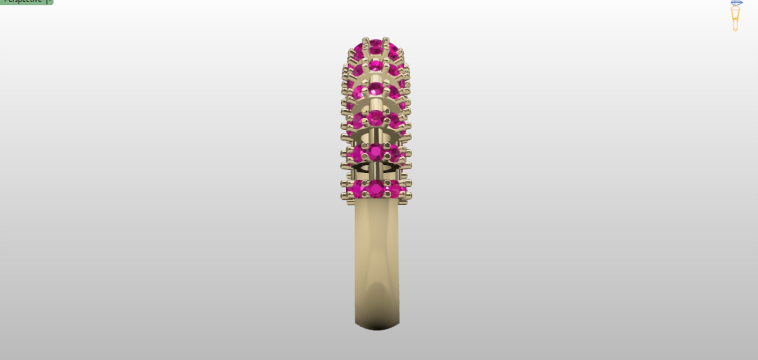 round italian ring  3D print model_2