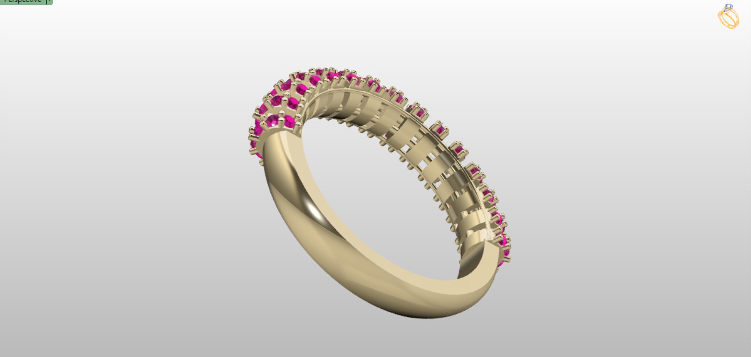 round italian ring  3D print model_3