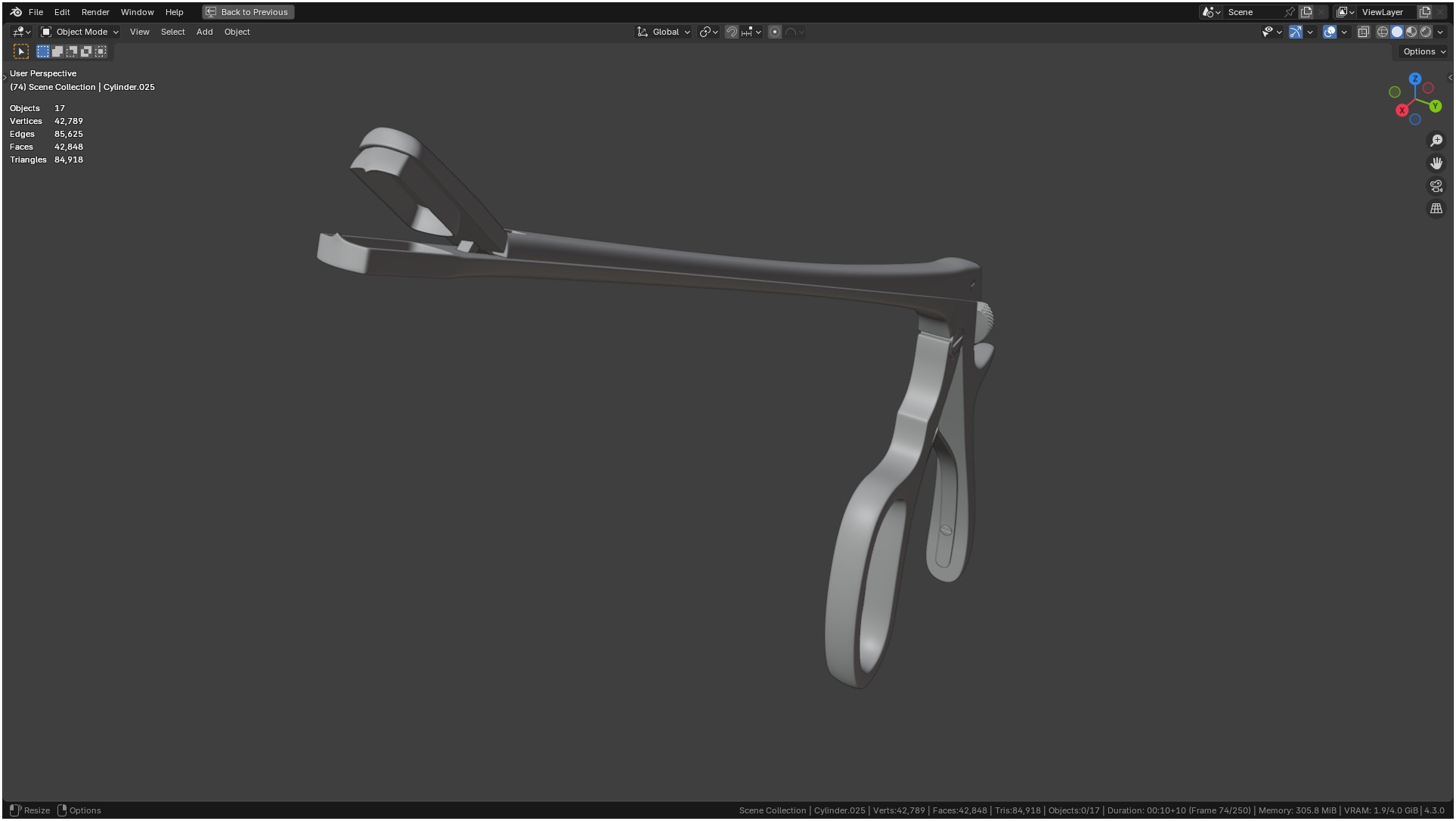 Tischler Standard Straight Biopsy Punch 3D model_19