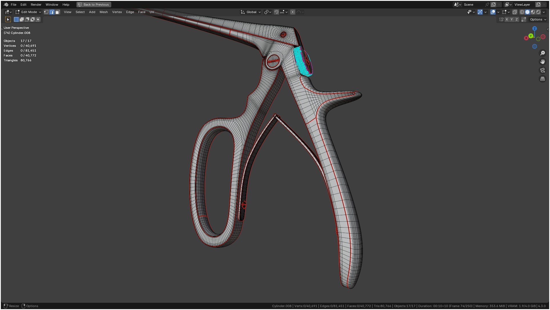 Tischler Standard Straight Biopsy Punch 3D model_35