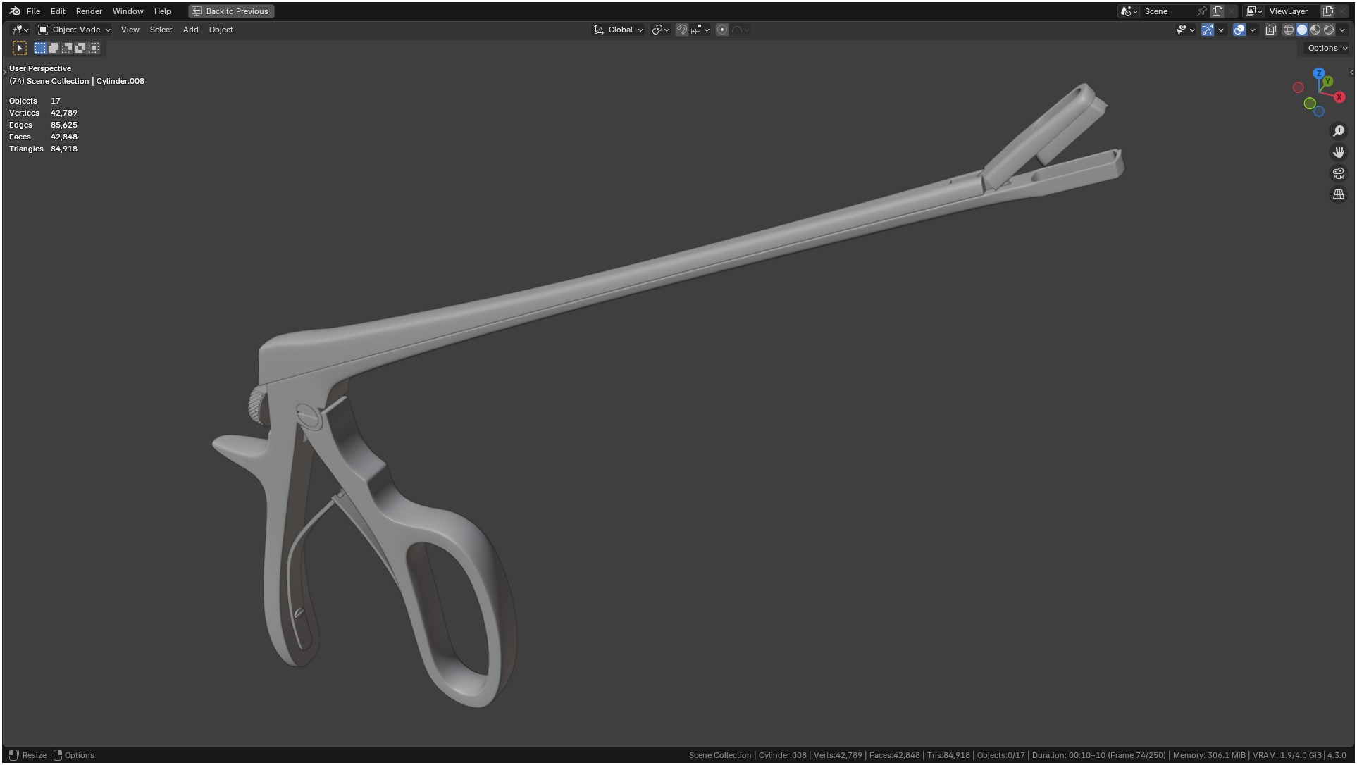 Tischler Standard Straight Biopsy Punch 3D model_27