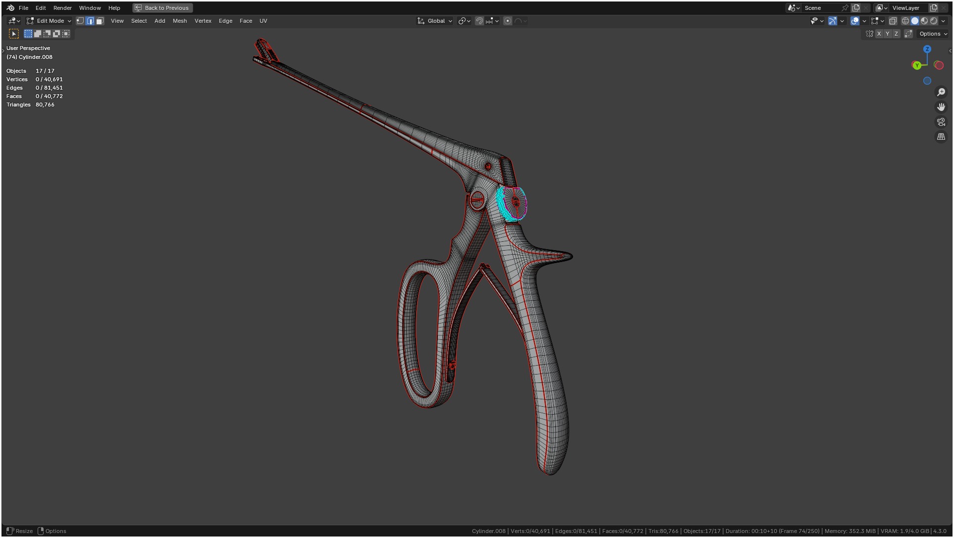 Tischler Standard Straight Biopsy Punch 3D model_31
