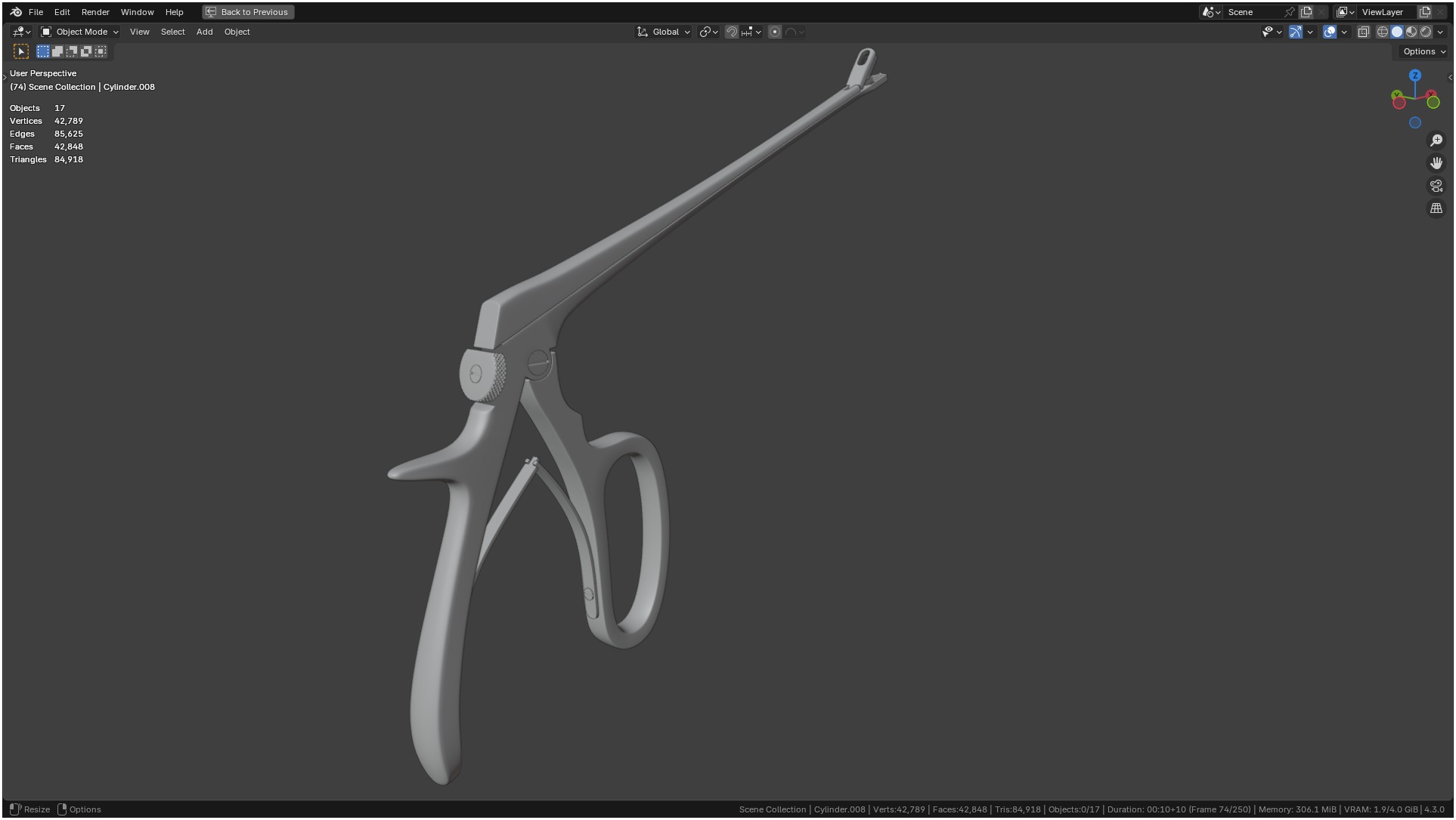 Tischler Standard Straight Biopsy Punch 3D model_28