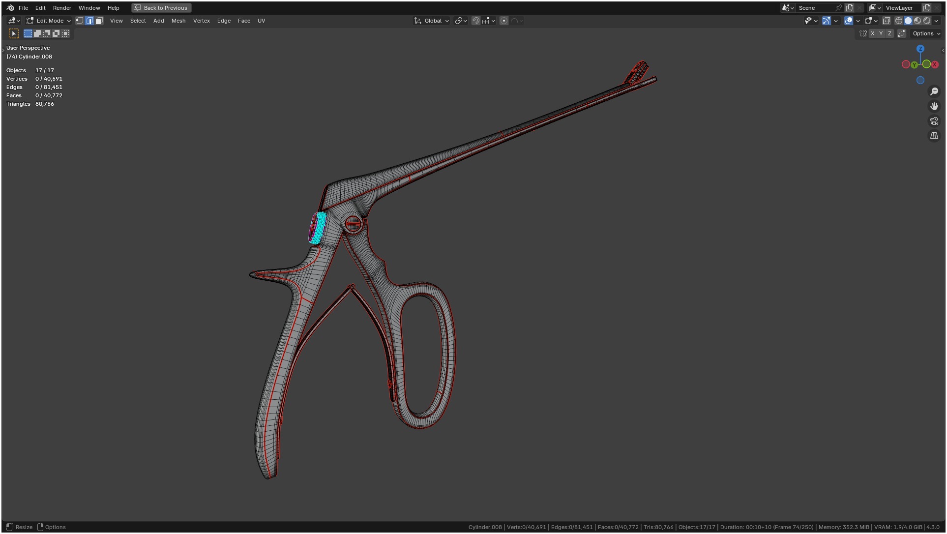 Tischler Standard Straight Biopsy Punch 3D model_29