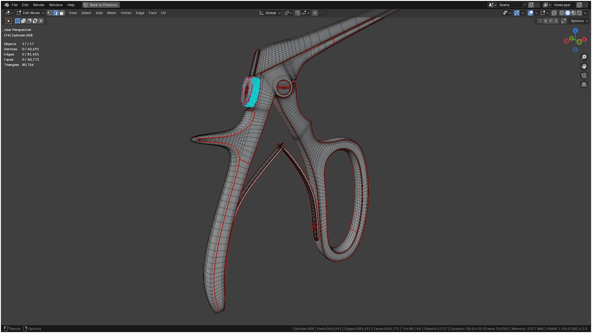 Tischler Standard Straight Biopsy Punch 3D model_36