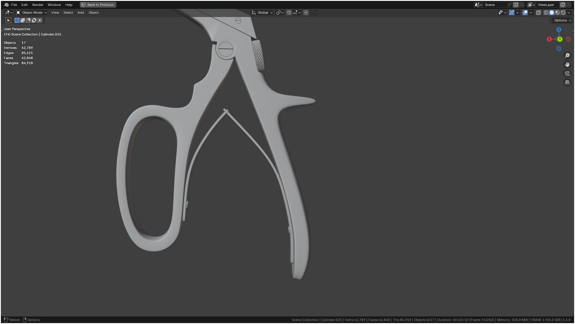 Tischler Standard Straight Biopsy Punch 3D model_20