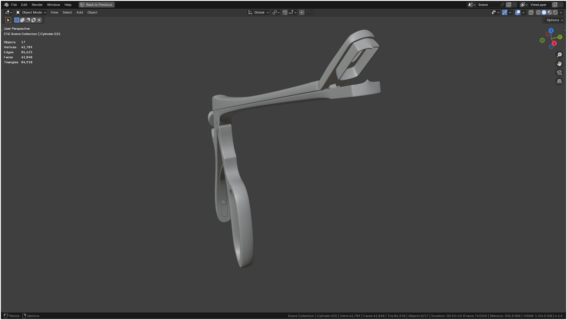Tischler Standard Straight Biopsy Punch 3D model_18
