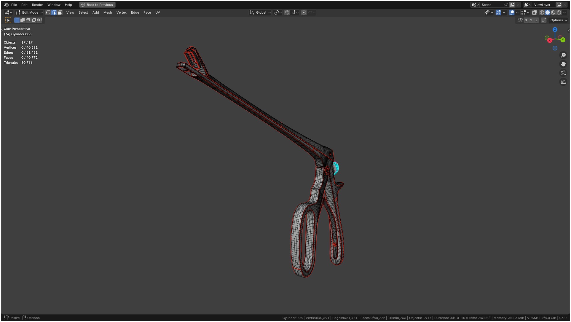 Tischler Standard Straight Biopsy Punch 3D model_30