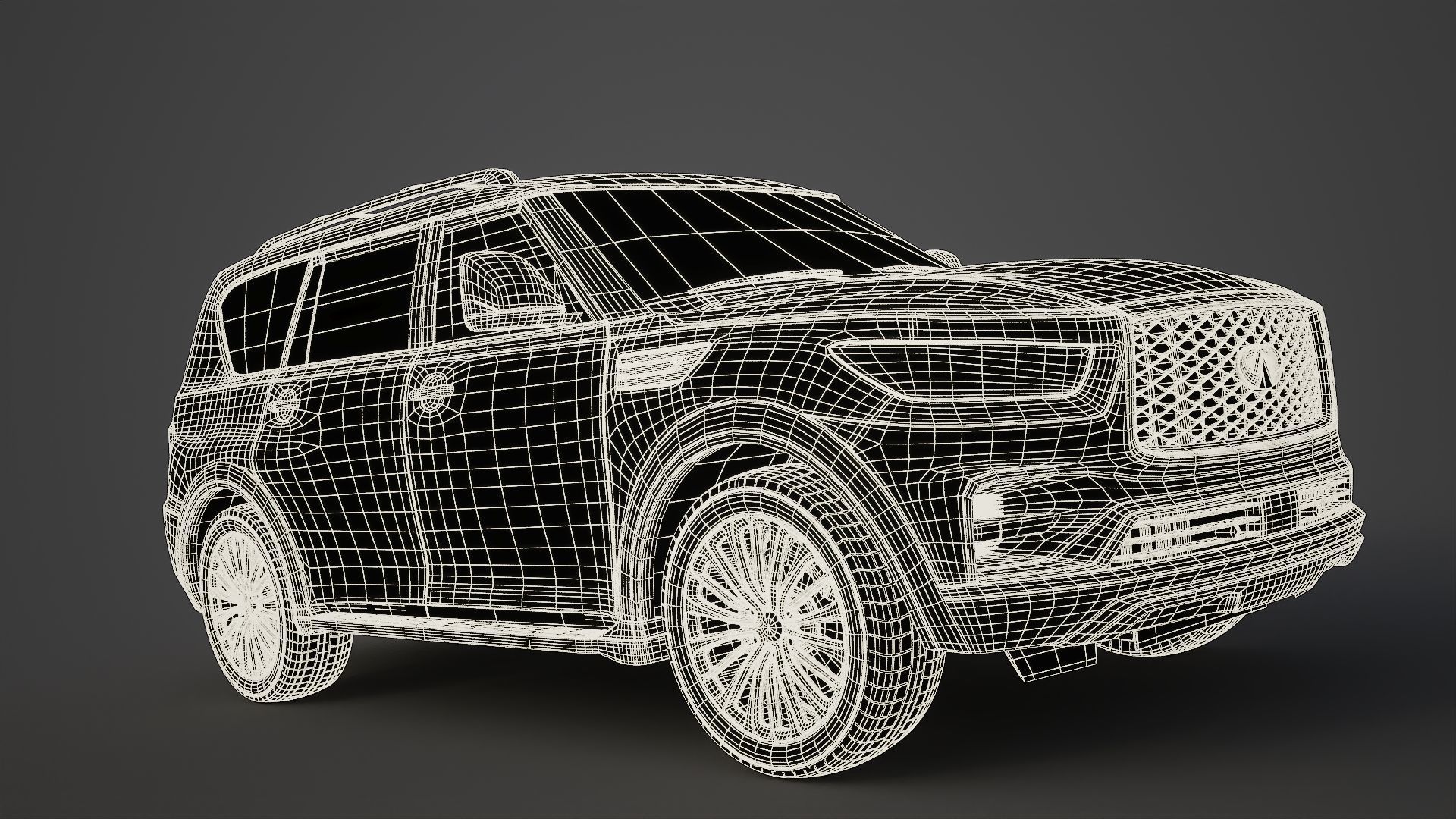 Mud Car Inffiniti QX8 3D model_11