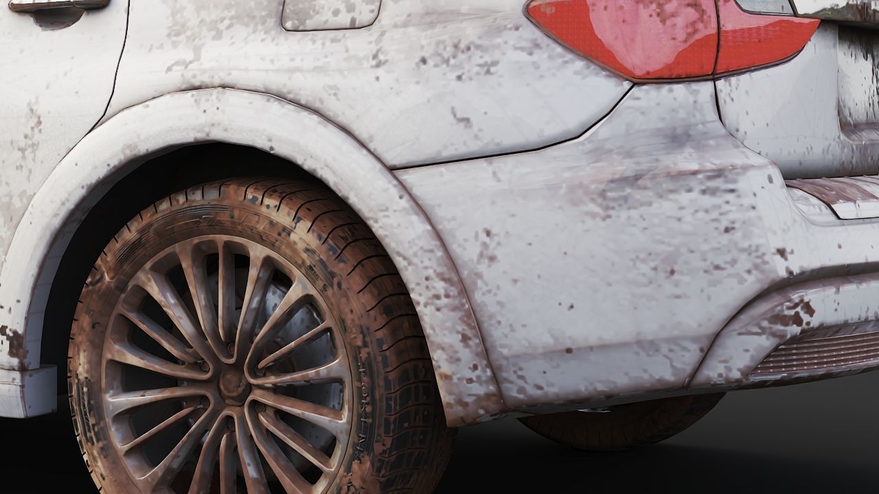 Mud Car Inffiniti QX8 3D model_6