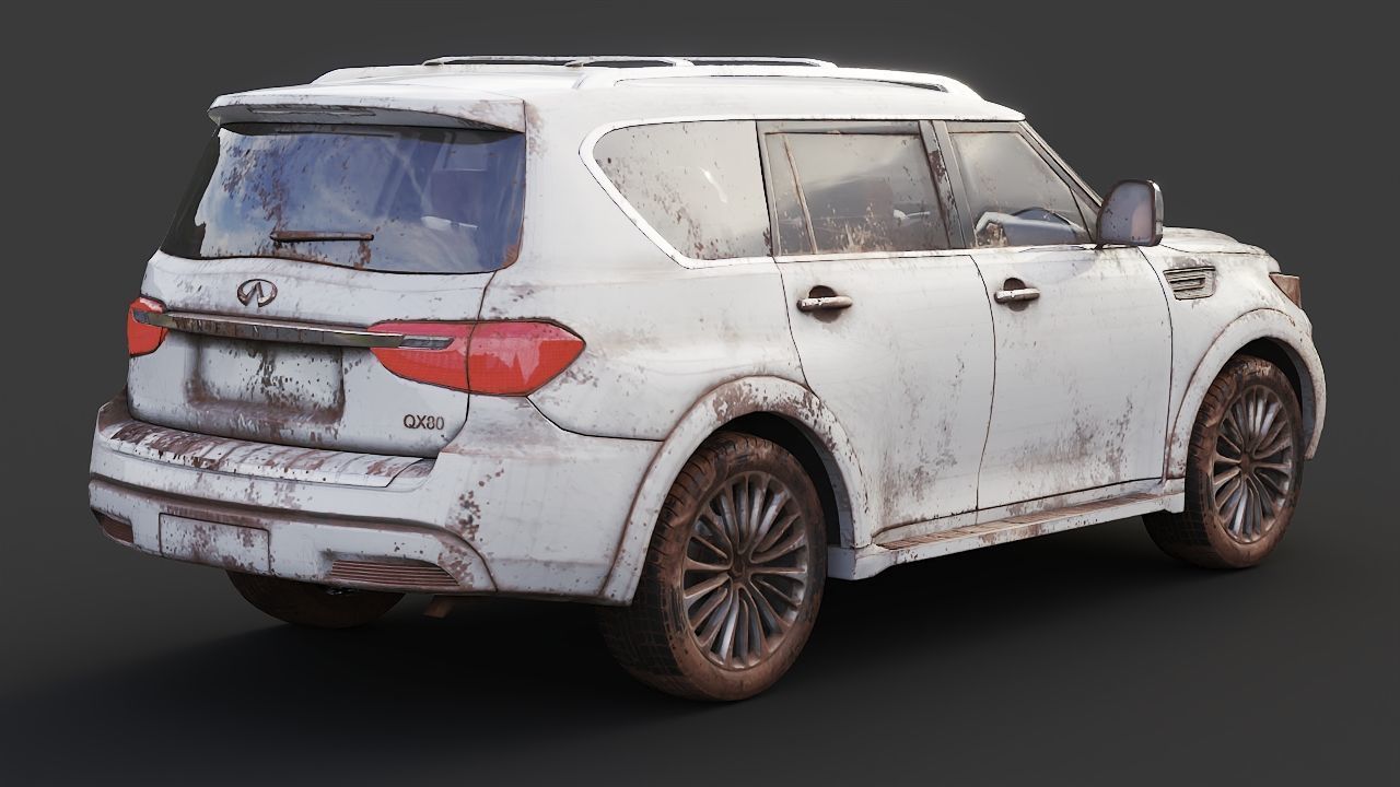 Mud Car Inffiniti QX8 3D model_10