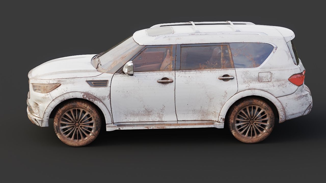 Mud Car Inffiniti QX8 3D model_8