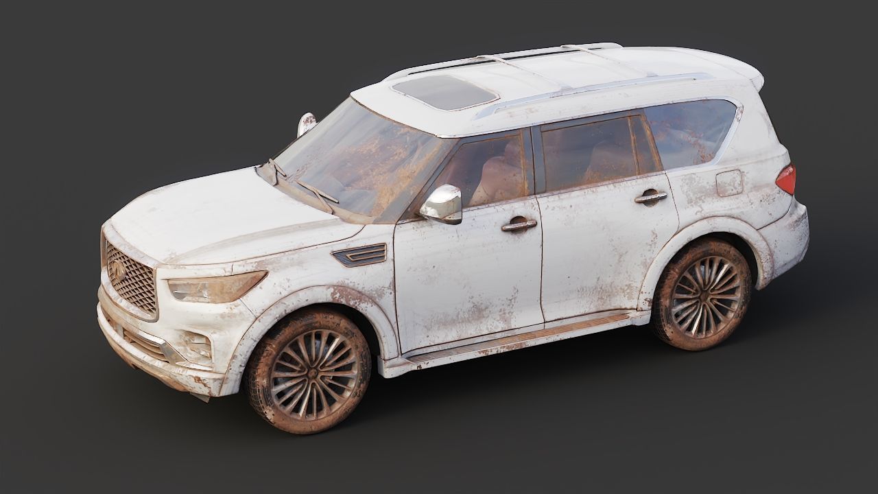 Mud Car Inffiniti QX8 3D model_7