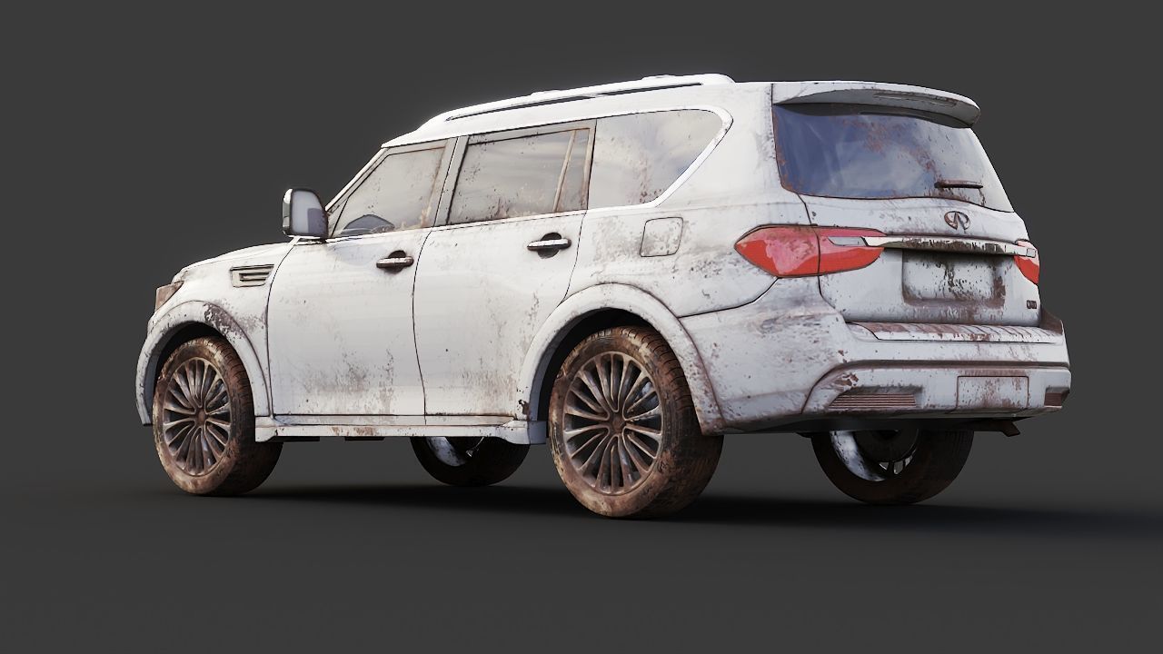 Mud Car Inffiniti QX8 3D model_5