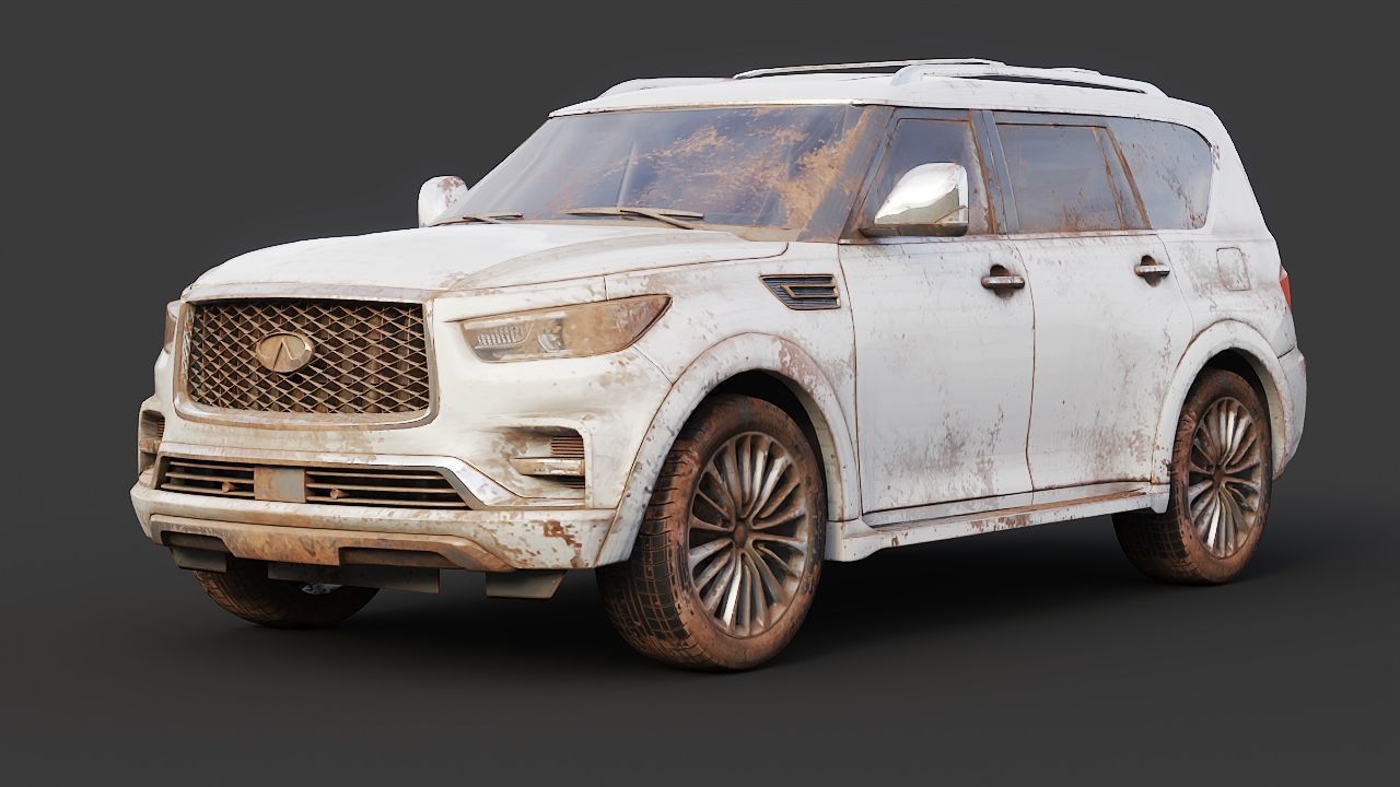 Mud Car Inffiniti QX8 3D model_3