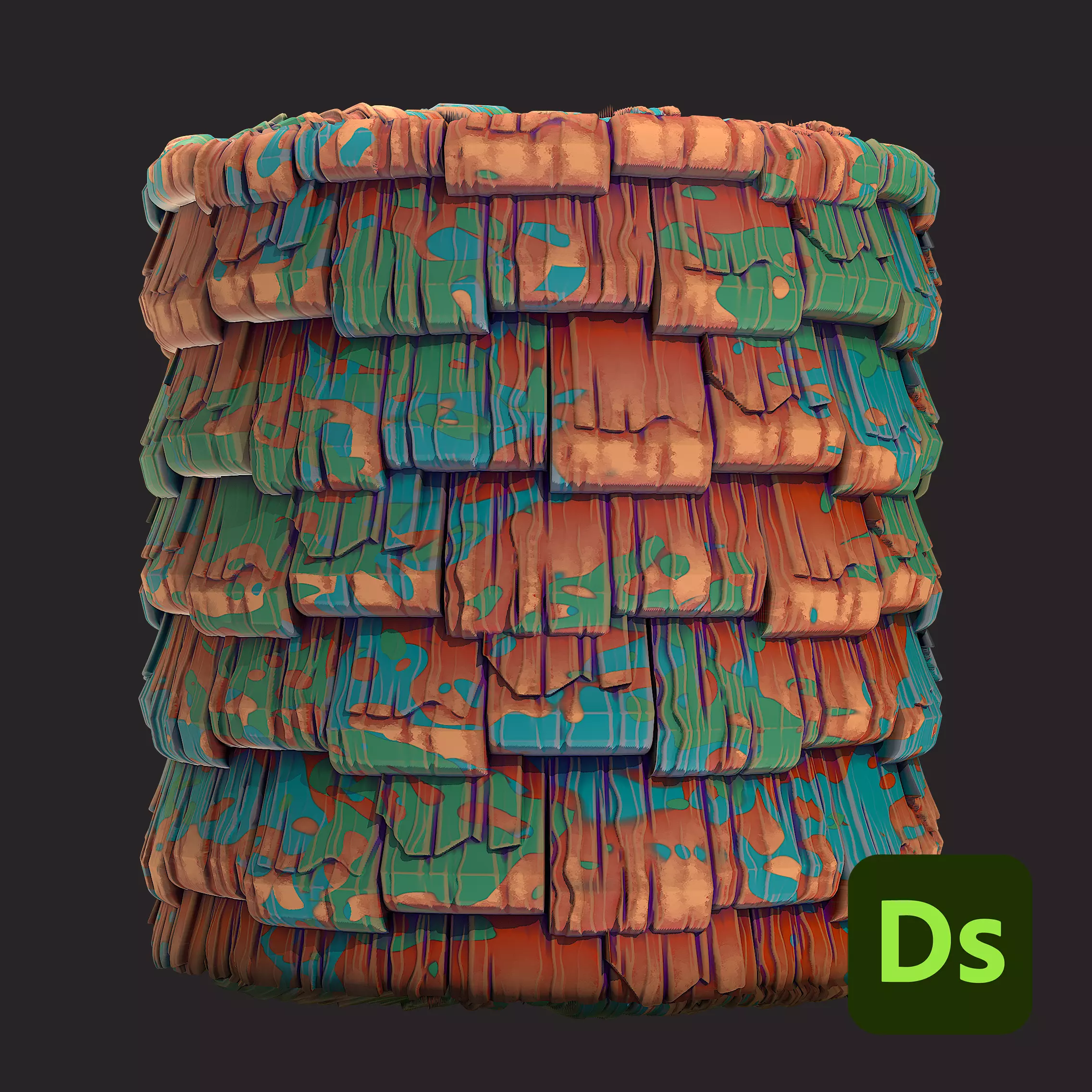 Stylized Painted Wood Texture_0