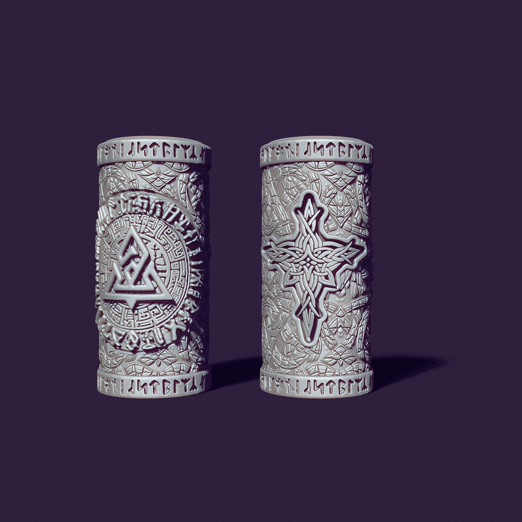 Celtic mystical candle 3D print model_1
