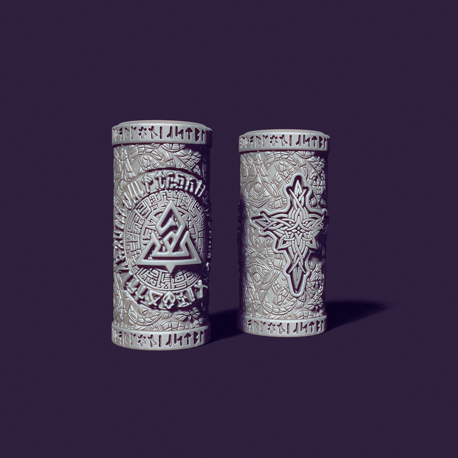 Celtic mystical candle 3D print model_2