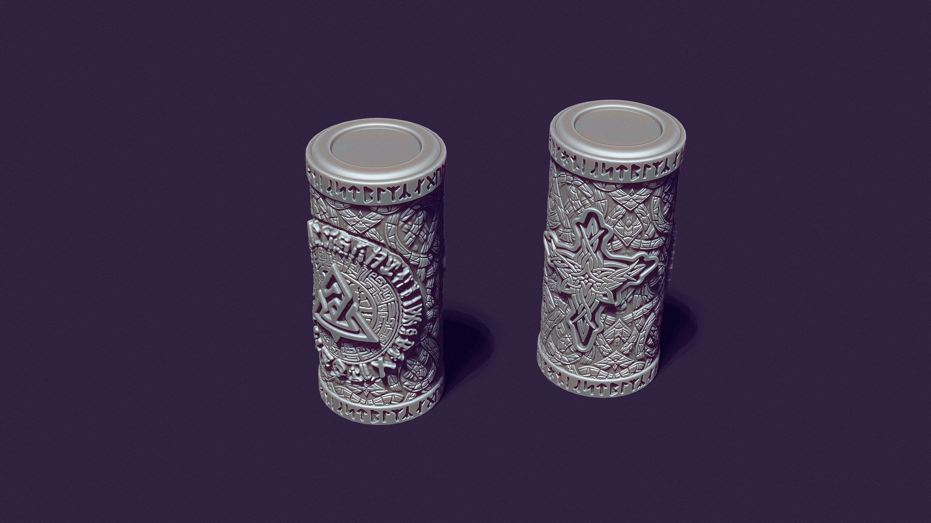 Celtic mystical candle 3D print model_7