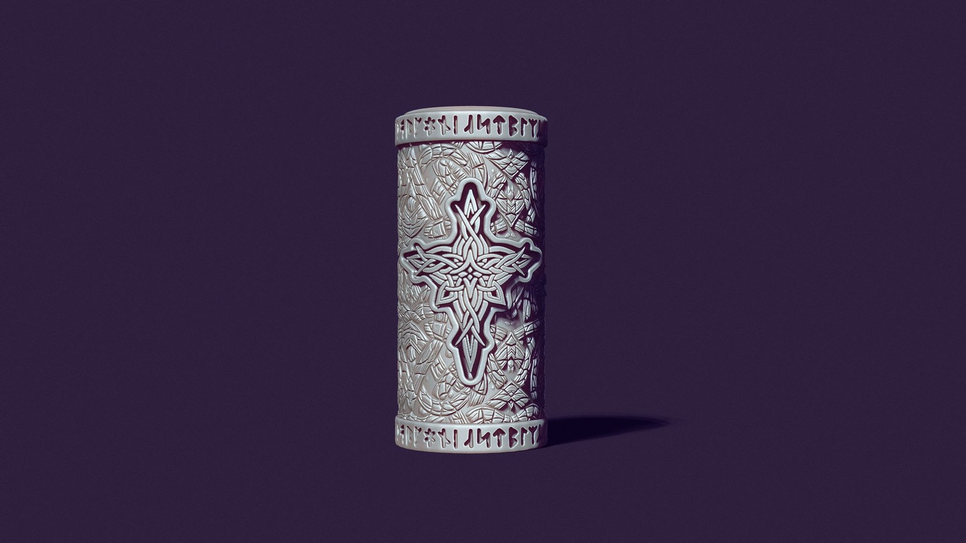 Celtic mystical candle 3D print model_9
