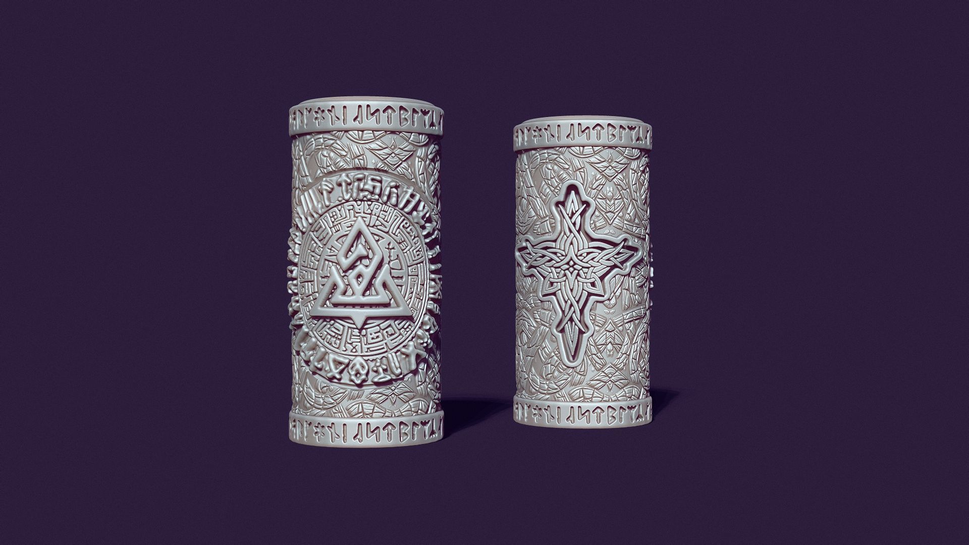 Celtic mystical candle 3D print model_5