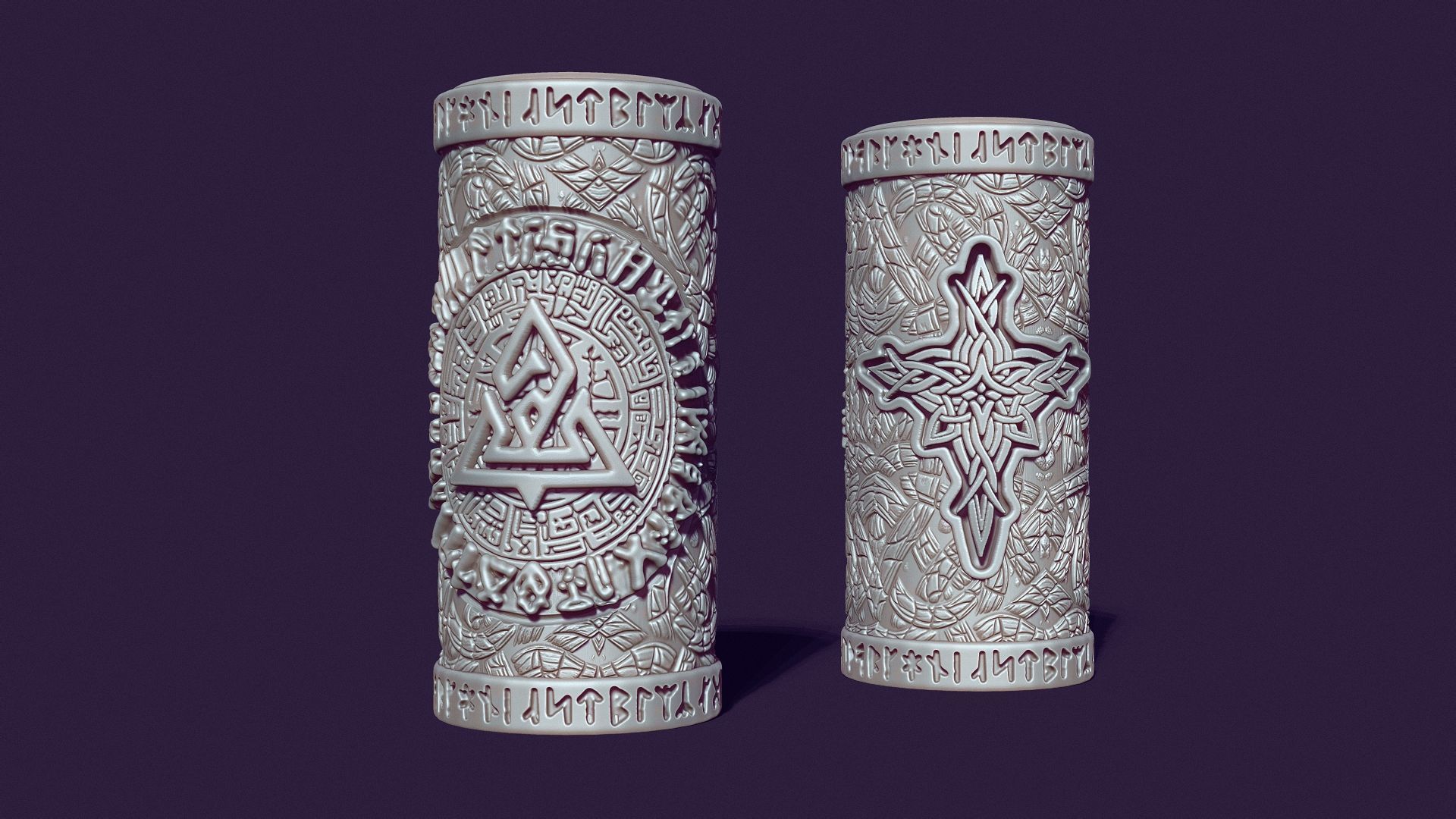 Celtic mystical candle 3D print model_6