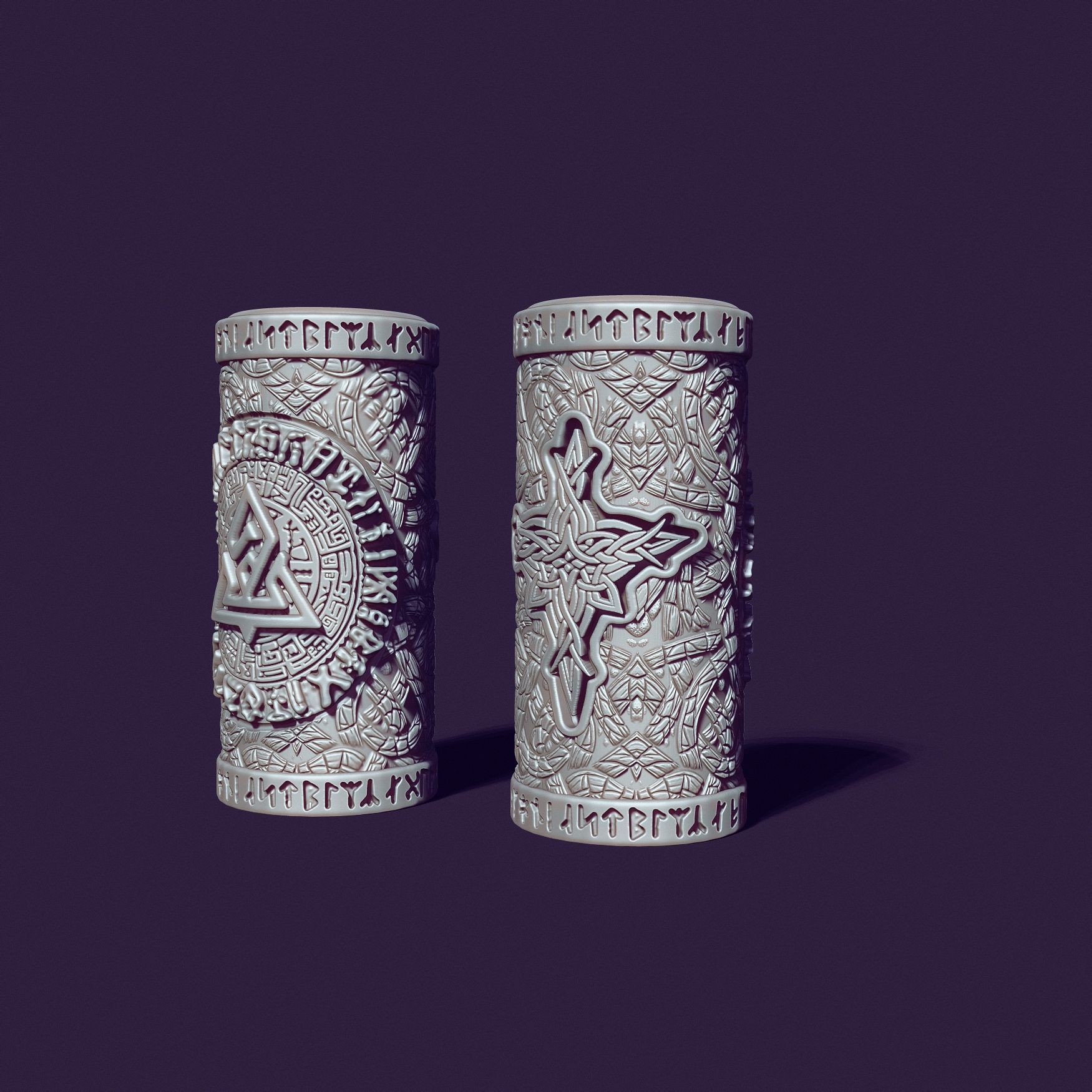 Celtic mystical candle 3D print model_4