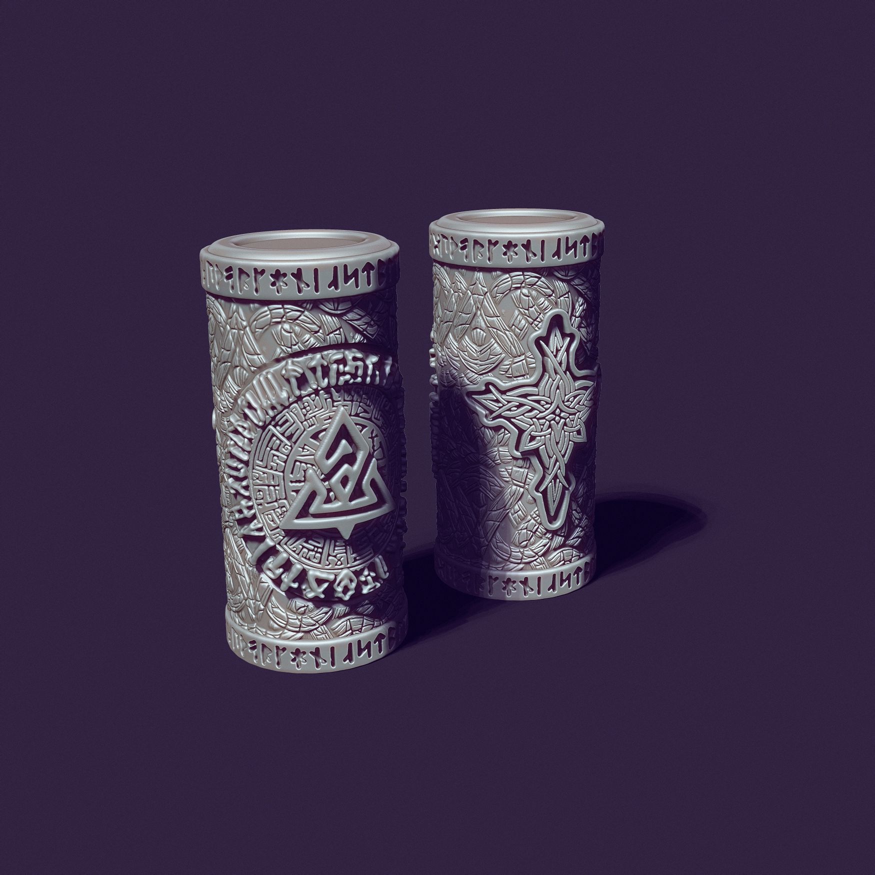 Celtic mystical candle 3D print model_3