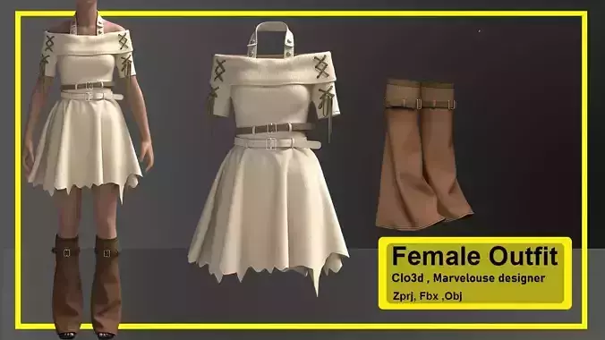 Female Outfit 3D model