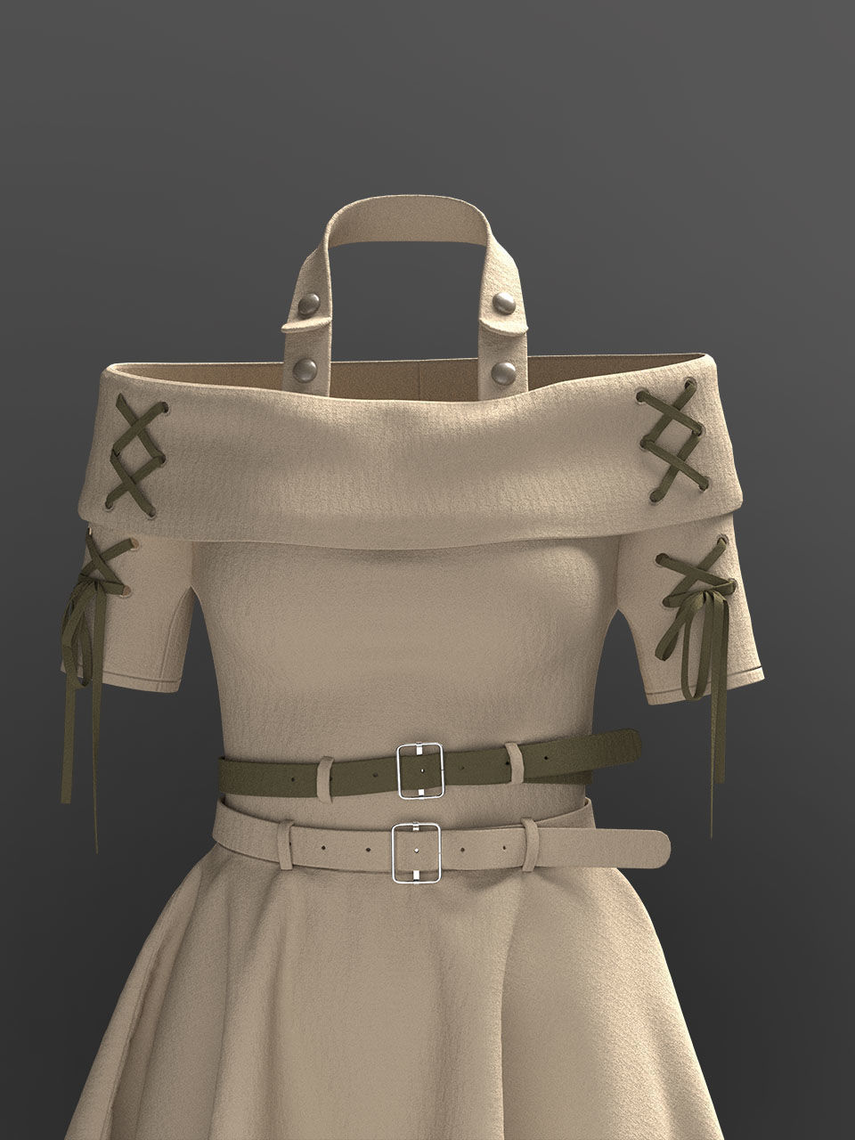 Female Outfit 3D model_5