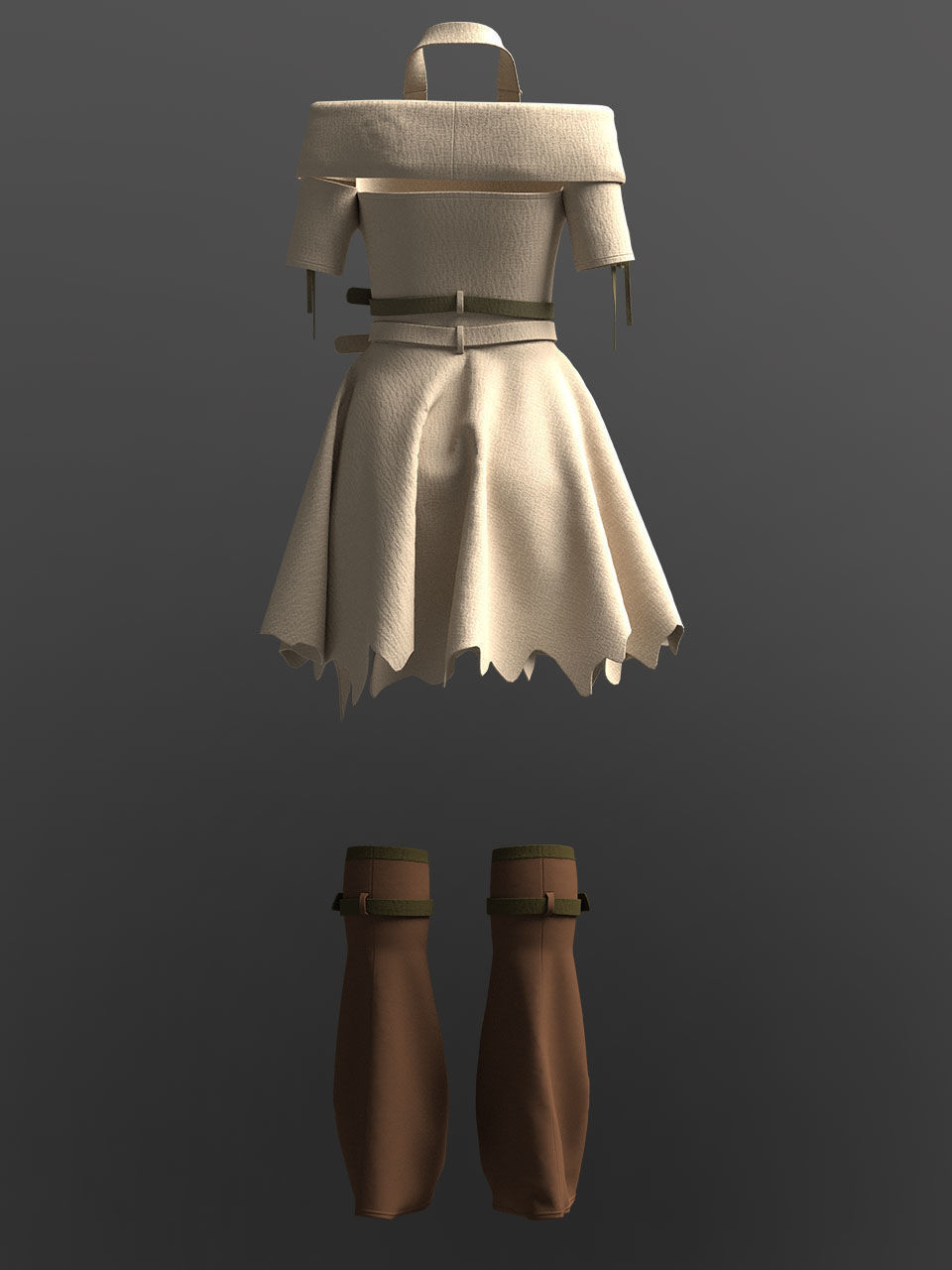 Female Outfit 3D model_10