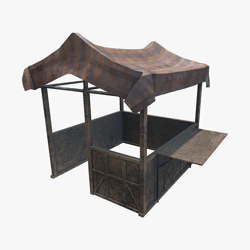 Medieval Market V07 Low-poly 3D model
