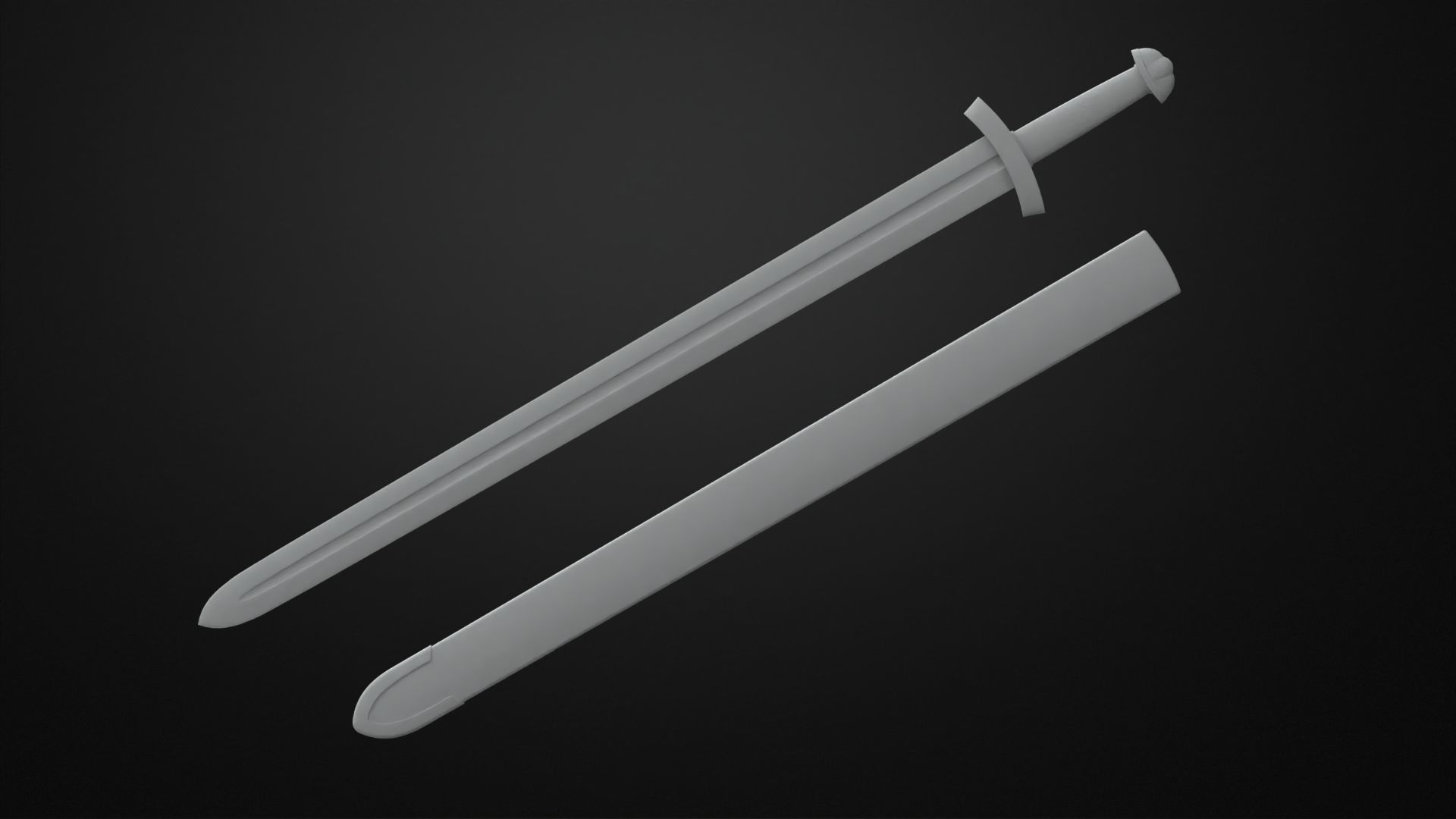 Weapons Encyclopedia 001  Viking Sword 3D print model_2