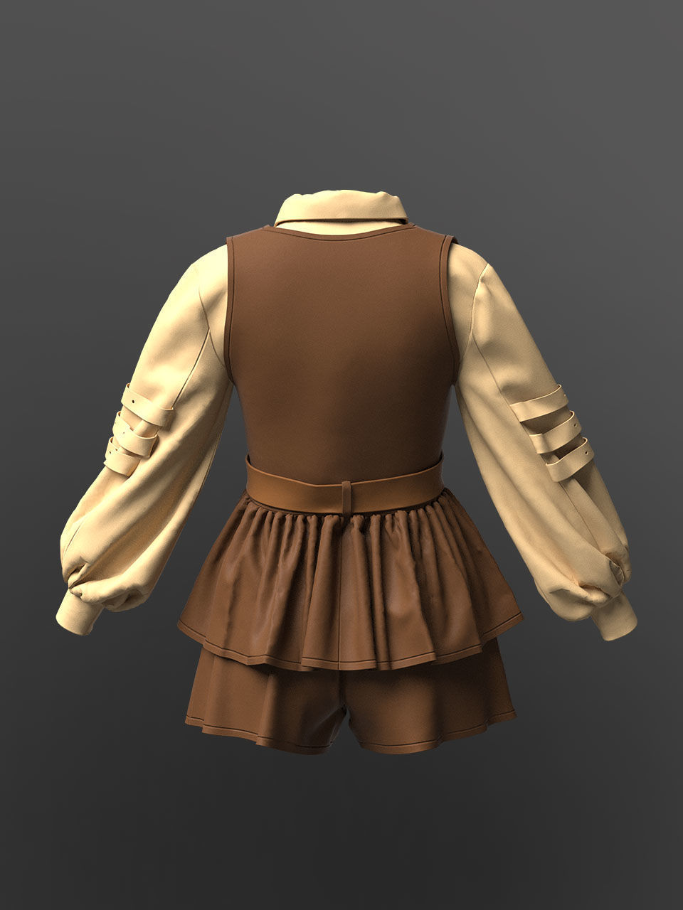 Female Outfit 3D model_8