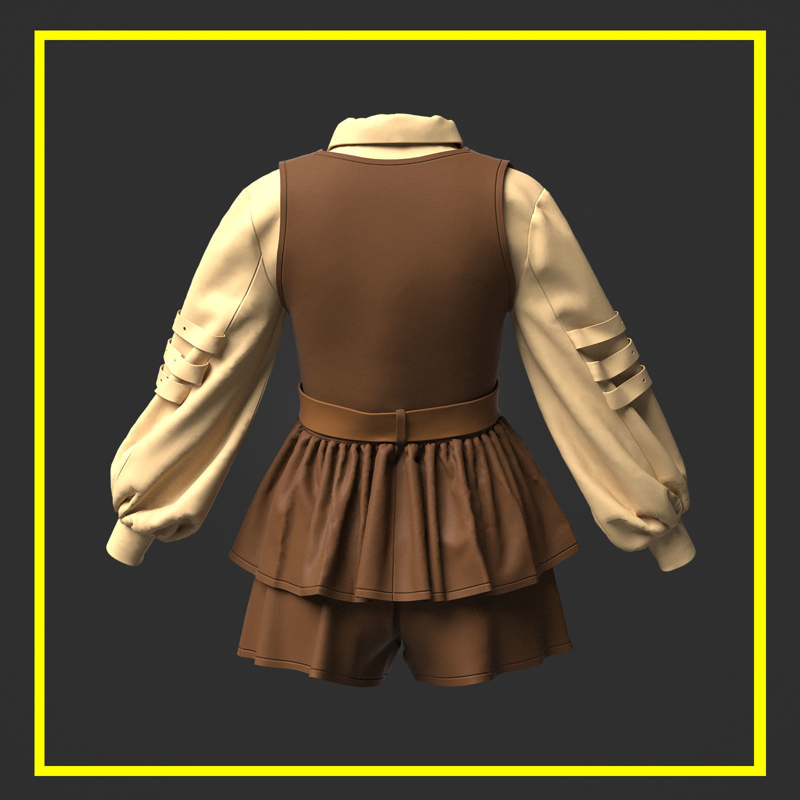 Female Outfit 3D model_3