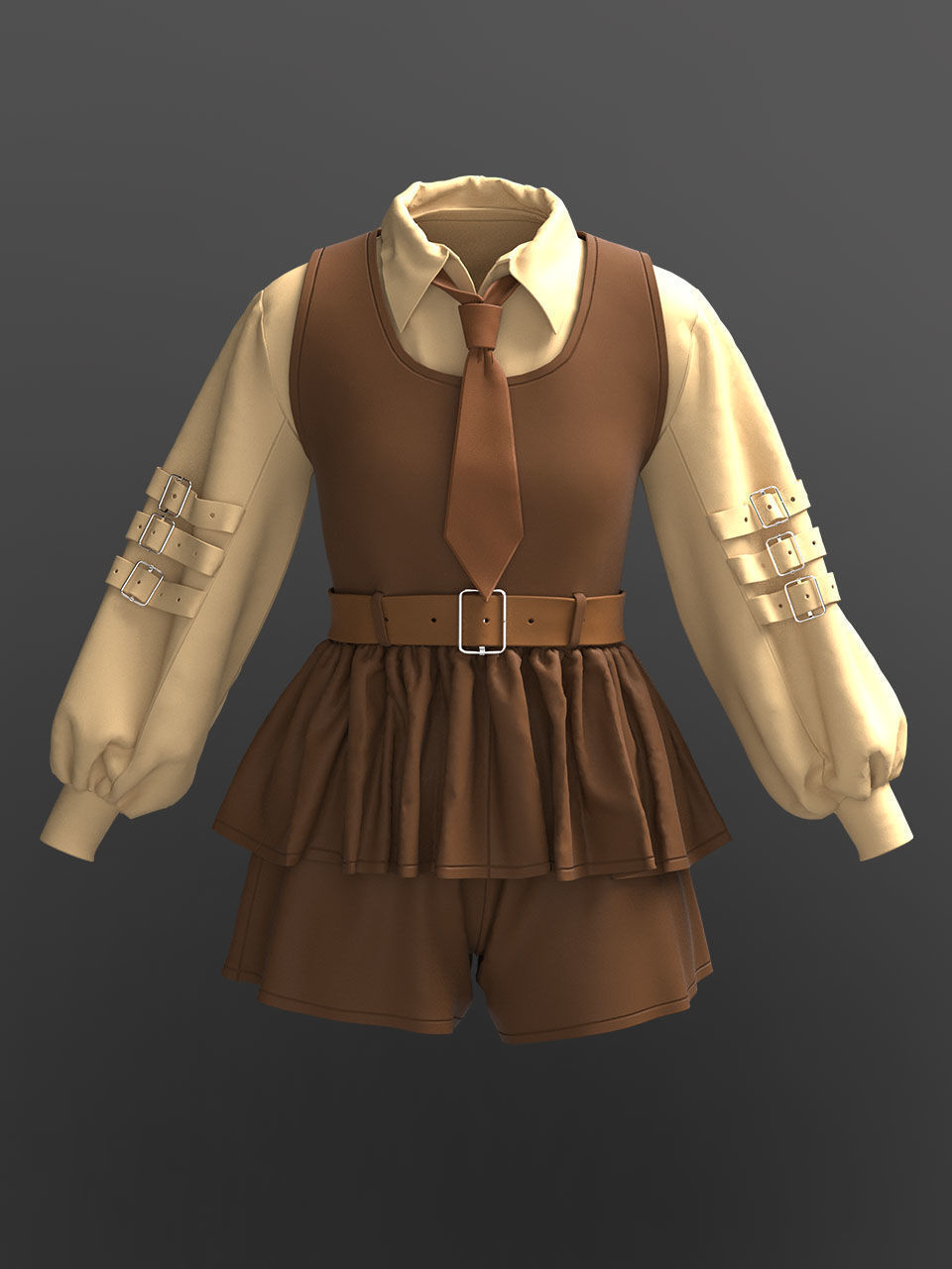 Female Outfit 3D model_5