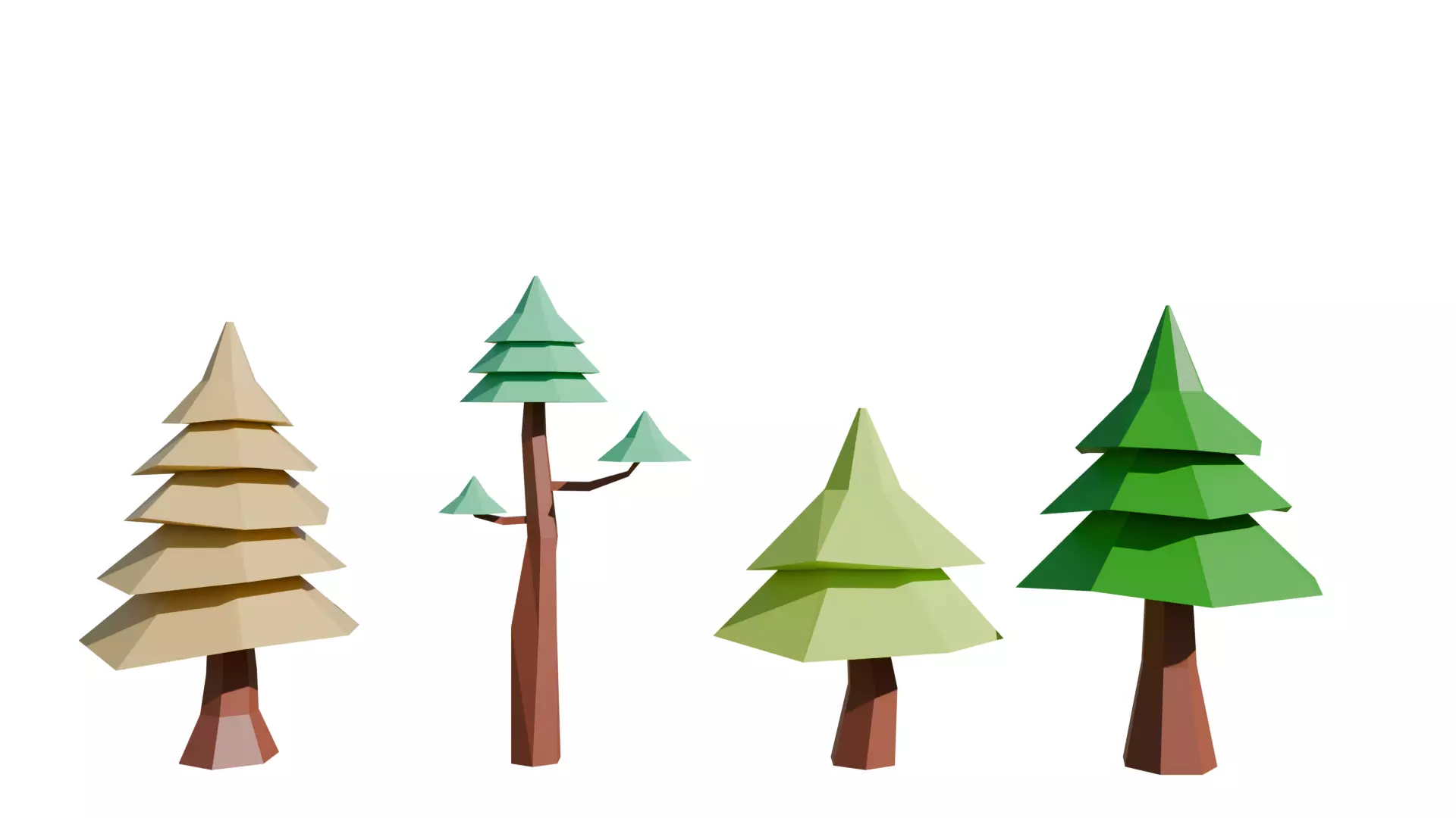 Low-Poly Tree Pack 1 Low-poly 3D model_0
