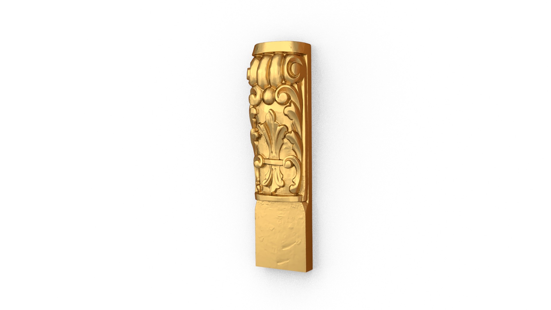 Classic decor ornament carved 24 3D model_1