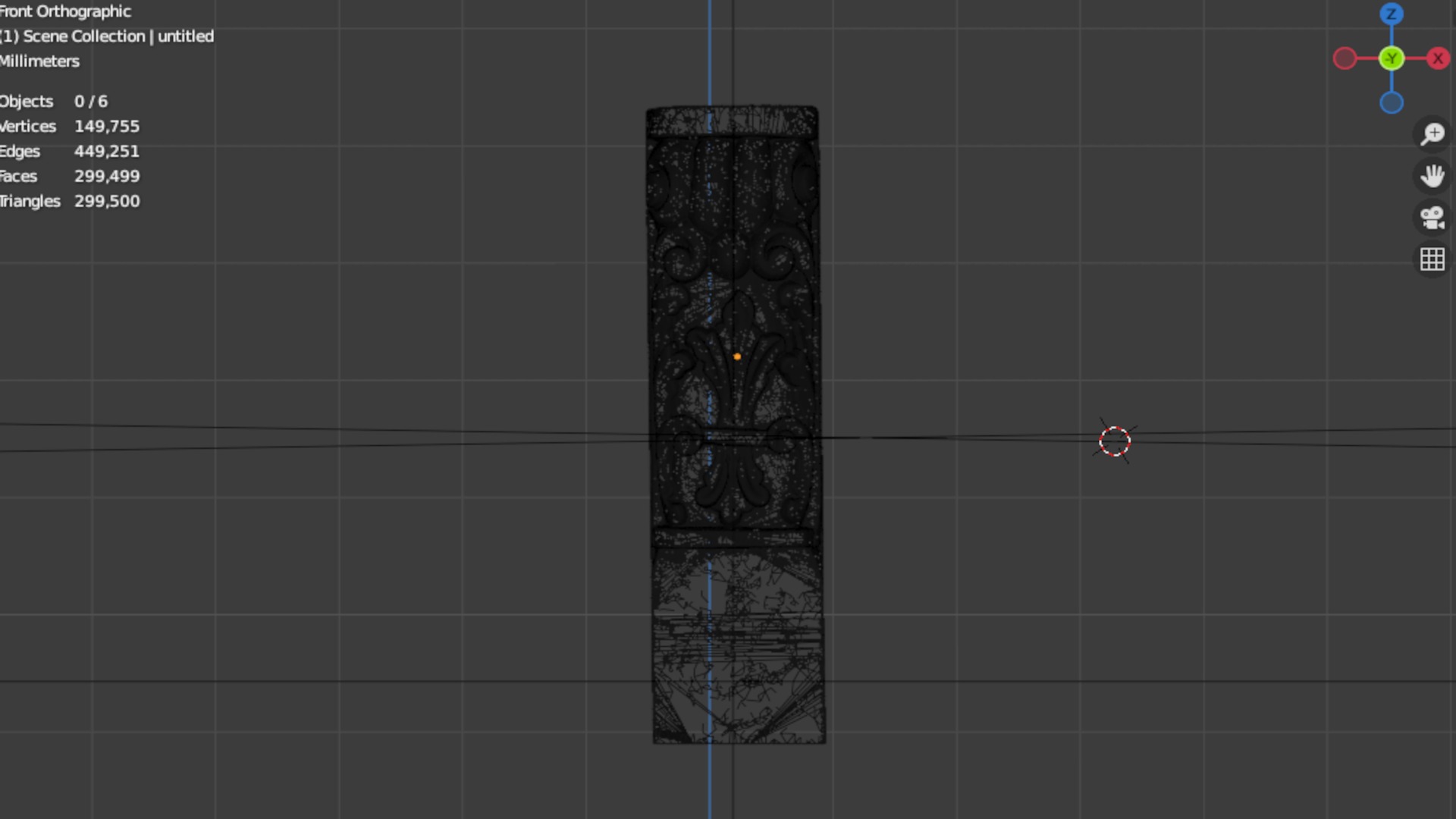 Classic decor ornament carved 24 3D model_5