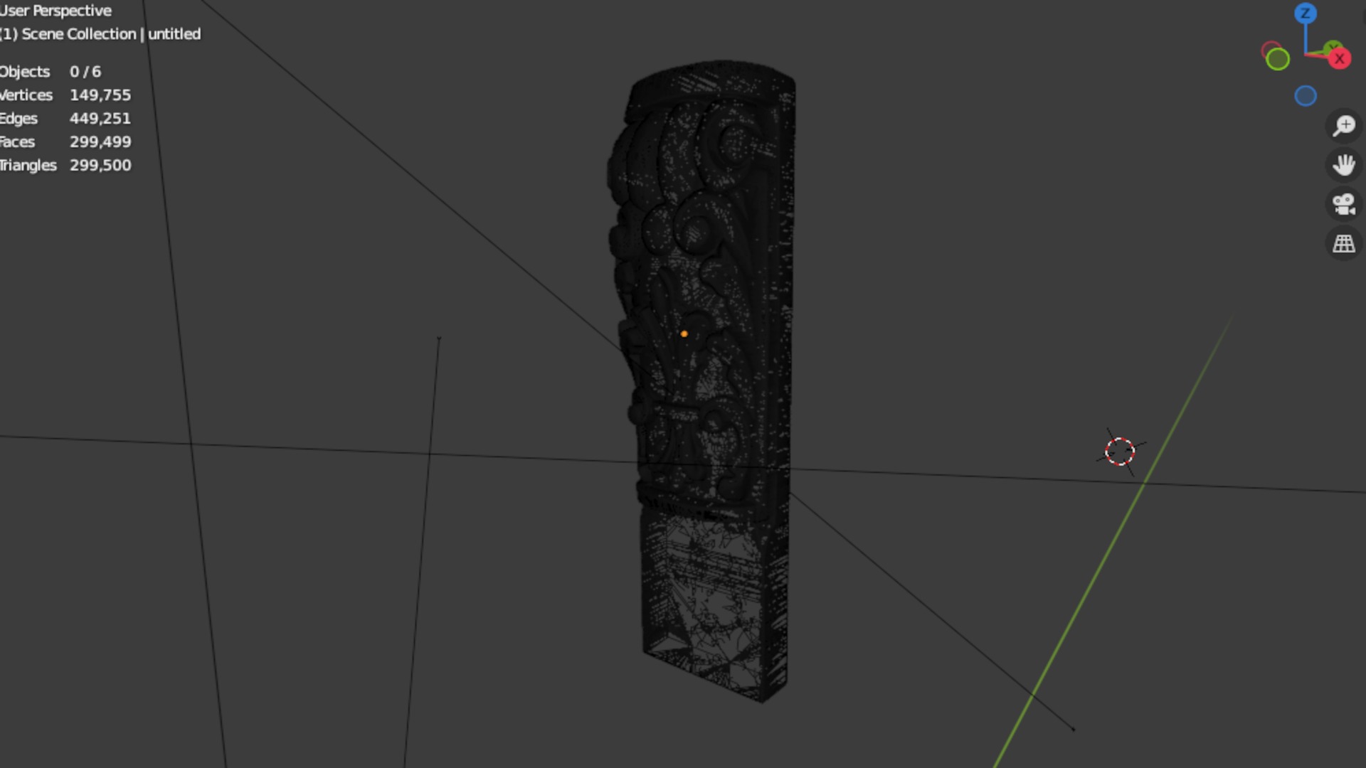 Classic decor ornament carved 24 3D model_6