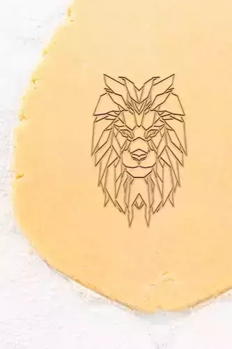 Geometric Lion Cookie Cutter - Biscuit Cutter
