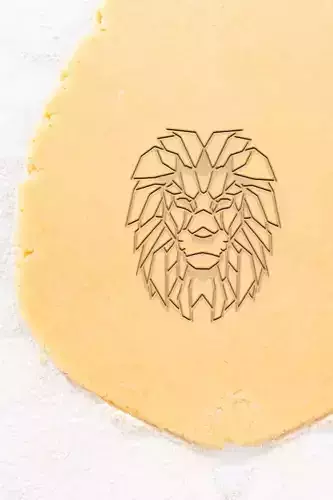 Geometric Lion Cookie Cutter - Biscuit Cutter