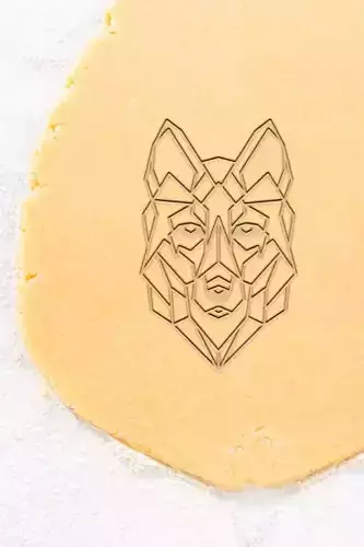 Geometric Wolf Cookie Cutter - Biscuit Cutter