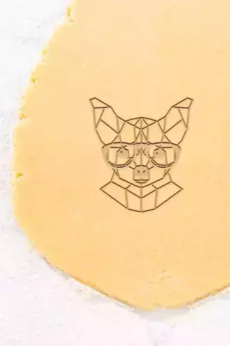 Geometric Dog Cookie Cutter - Biscuit Cutter